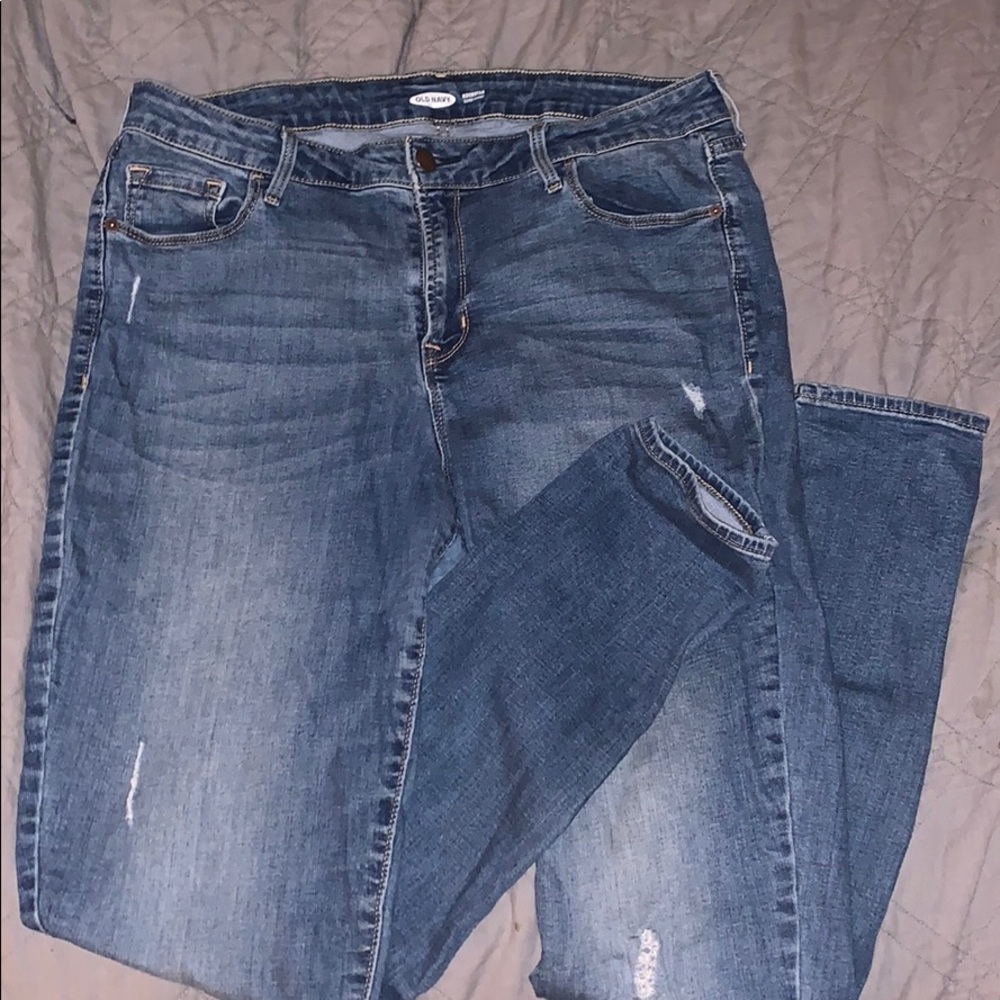 Med Wash High Waist Blue Skinny Jean